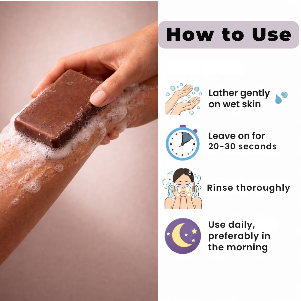 Dusky and Bold Tan Removal Soap with 3% Kojic Acid for Dark Spots, Pigmentation & Uneven Skin Tone | With Manjistha & Goat Milk | Detan & Skin Brightening Bath Bar | Pack of 2